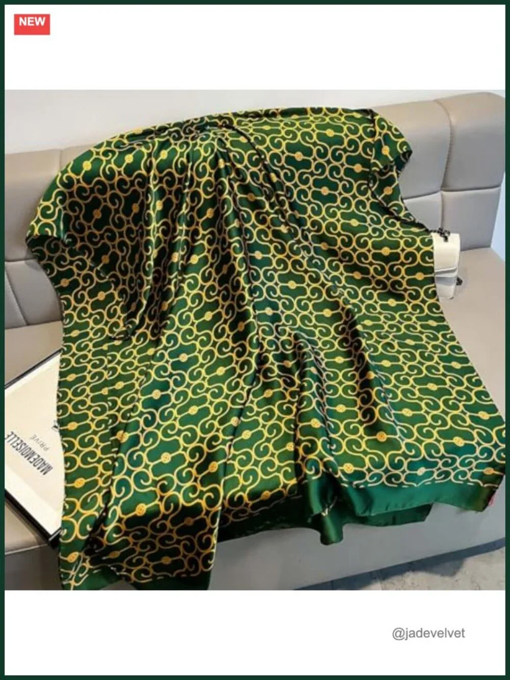 Silk Feel Square Scarf Long Shawl Wrap Women's Fashion Accessory